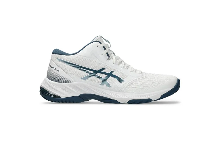 Asics Netburner Ballistic FF MT 3 volleybalschoen wit/vintage indigo heren