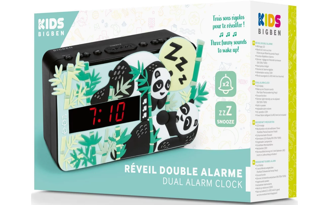 BigBen Wekker met 3D Panda cover en geluidseffecten