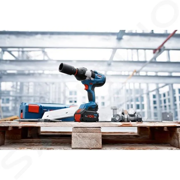 BOSCH GEREEDSCHAP  18 V ACCUSLAGMOERSLEUTEL, 2X ACCU 8,0 AH, LADER 06019J8502