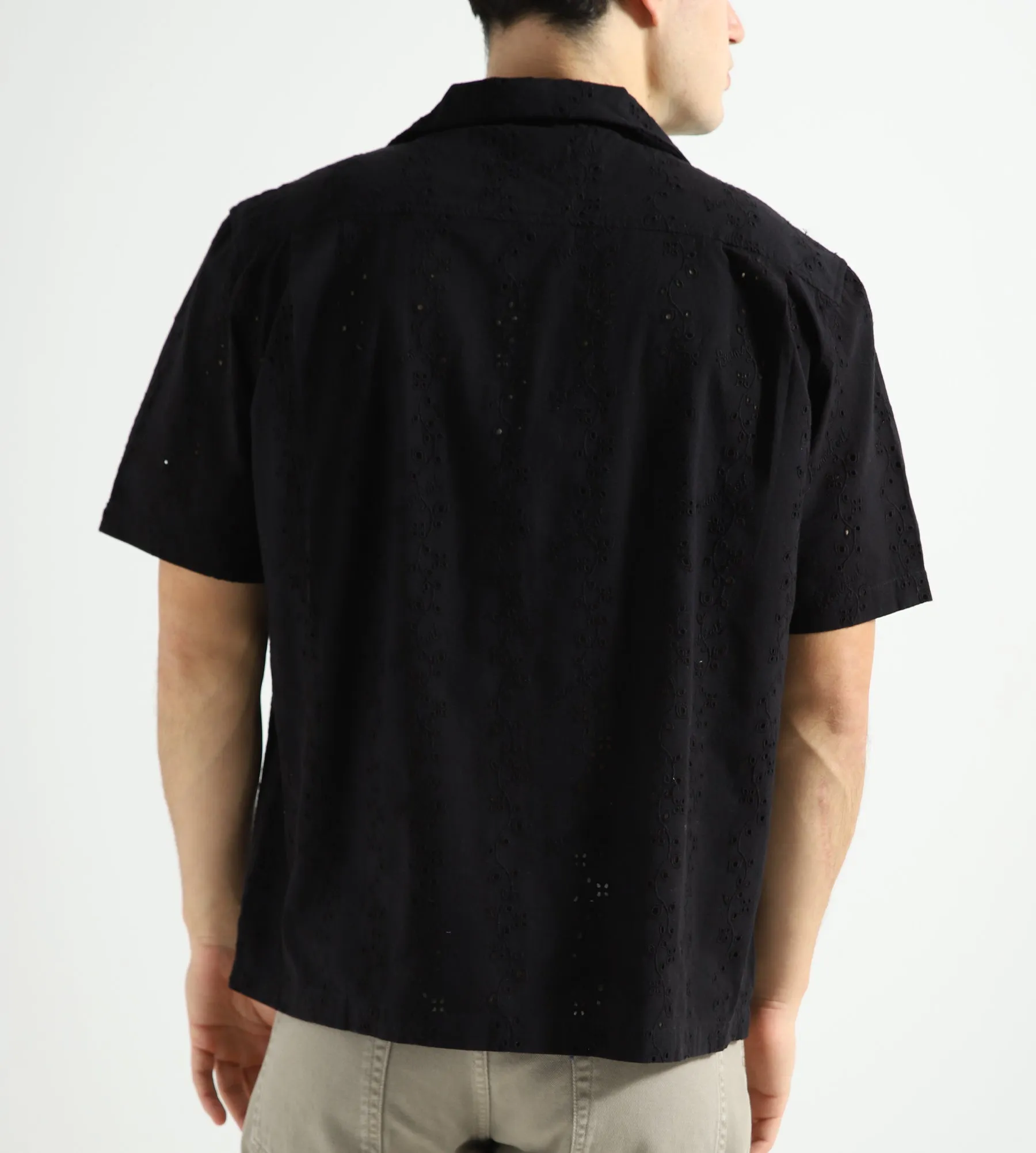BRAM'S FRUIT BRODERIE TSHIRT BLACK