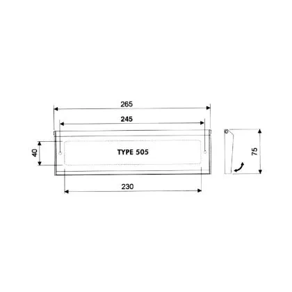 BRIEVENBUSKLEP  ALBO  505  PA  ALU F1