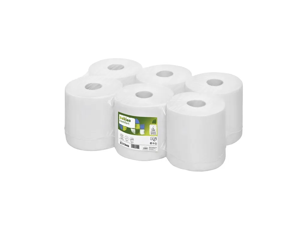 HANDDOEKROL SATINO PT1 COMFORT 2LAAGS 150M WIT 317940