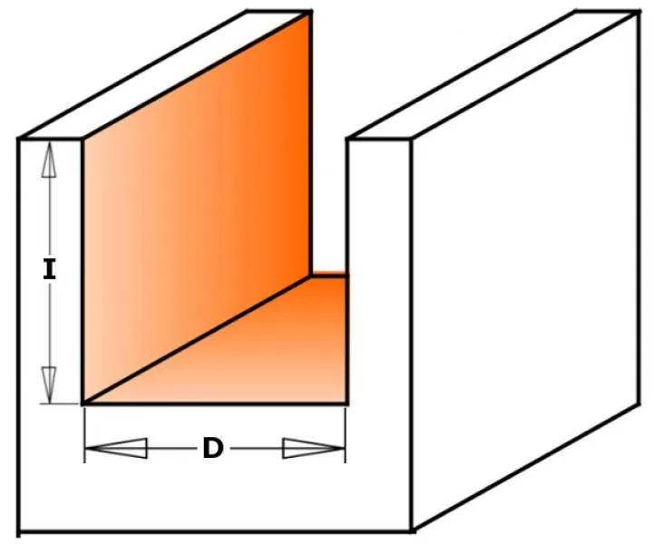 Hm groeffrees Ø 8 x 23/60 mm. z= 2+1