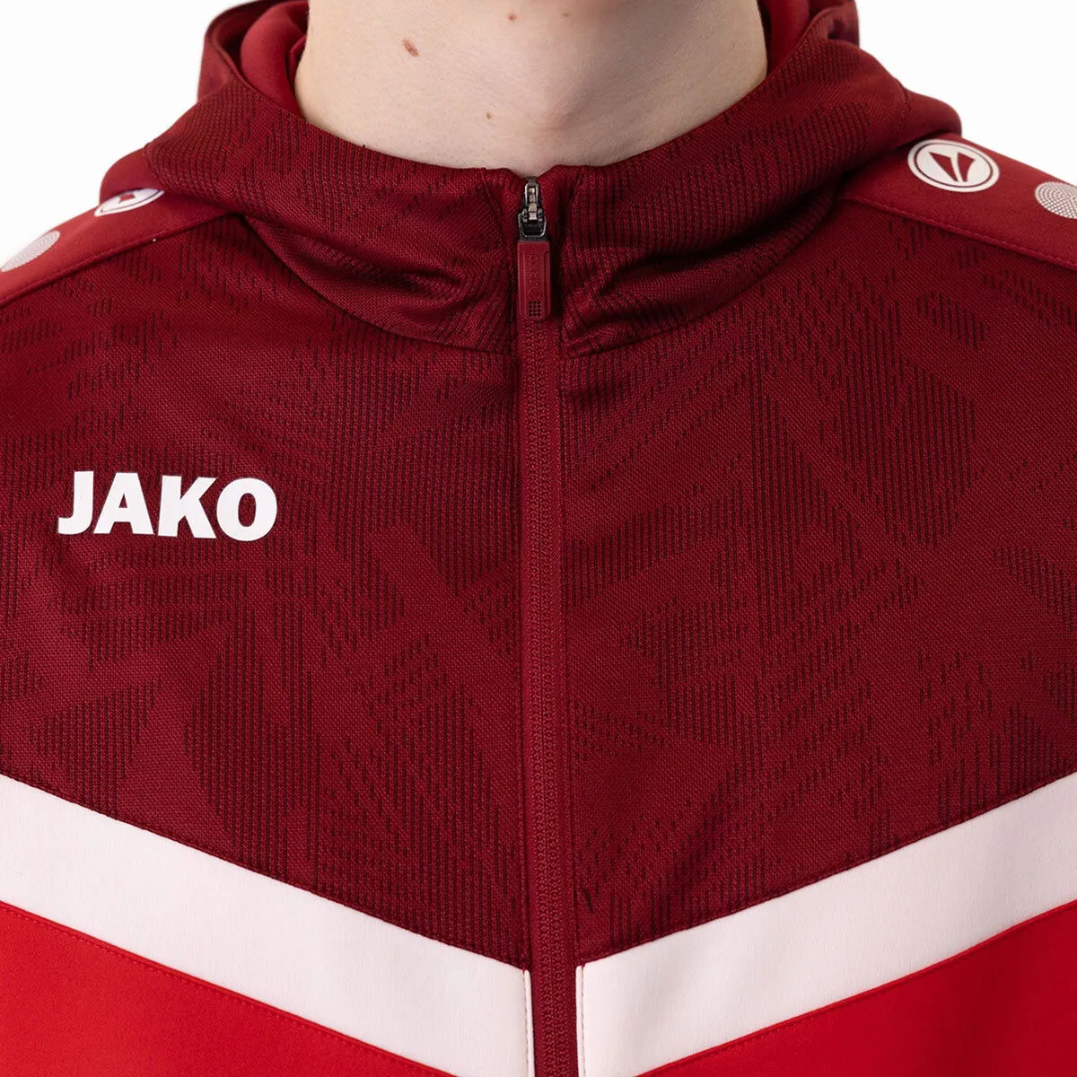 JAKO ICONIC HOODIE HEREN  ROOD / BORDEAUX