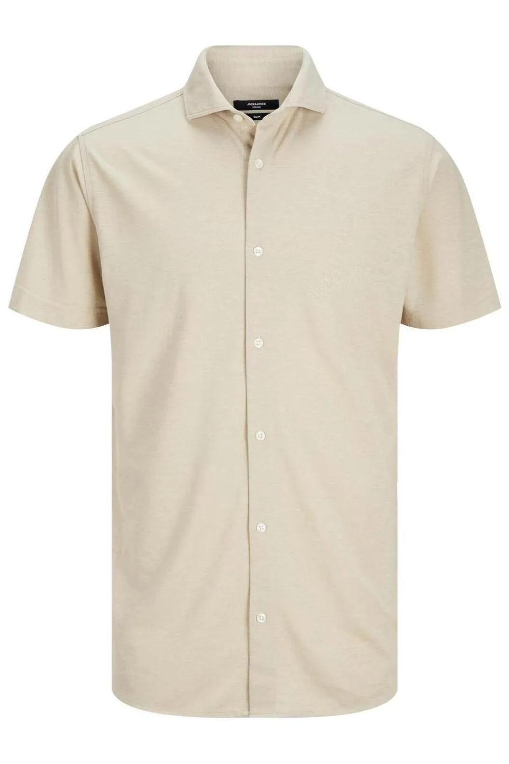 JPRBLARIAN PIQUE SHIRT S/S 12258626 Travertine/SLIM FIT