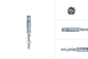 Keilbout M6 x 60 mm voor voorsteekmontage - Per Stuk