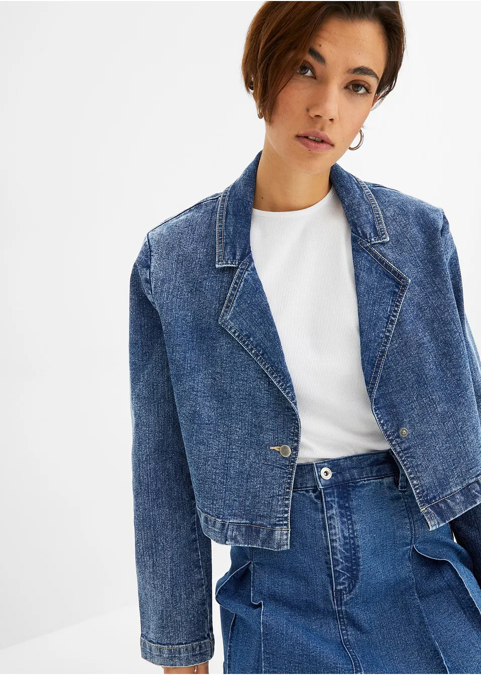 Korte jeansblazer   