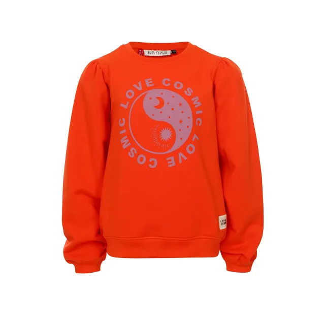 Looxs Revolution Sweater fluo orange voor meisjes in de kleur