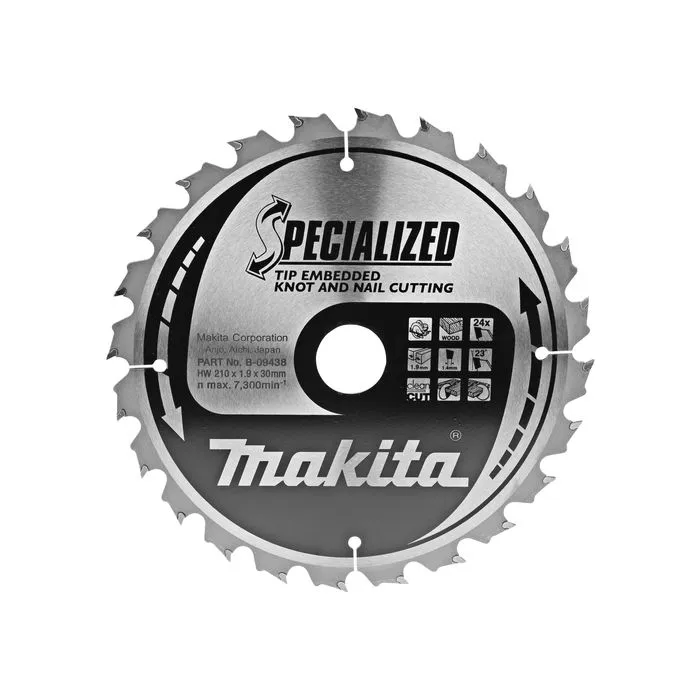MAKITA B09438 CIRKELZAAGBLAD HOUT (NOEST/SPIJKER)
