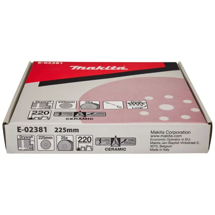 MAKITA E02381 SCHUURSCHIJF 225MM K220 VELCRO