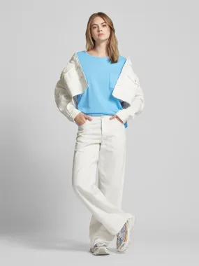 Marc O'Polo Denim T-shirt met labeldetail in bleu