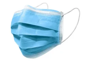 MEDISCH MONDMASKER BLAUW 3-LAAGS TYPE 2R DOOS A 50 STUKS EN14683