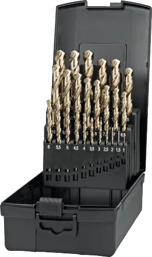 PHANTOM HSSE SET SPIRAALBOREN TYPE 11.500: Ø1 T/M 13 MM. MET 0‚5MM OPLOPEND