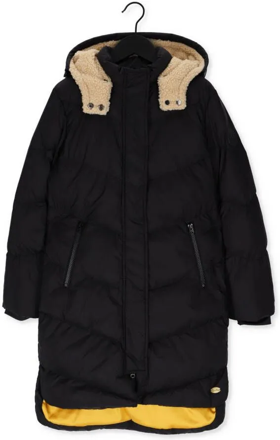 Retour Jeans gewatteerde winterjas Hazel zwart Meisjes Polyester Capuchon 110