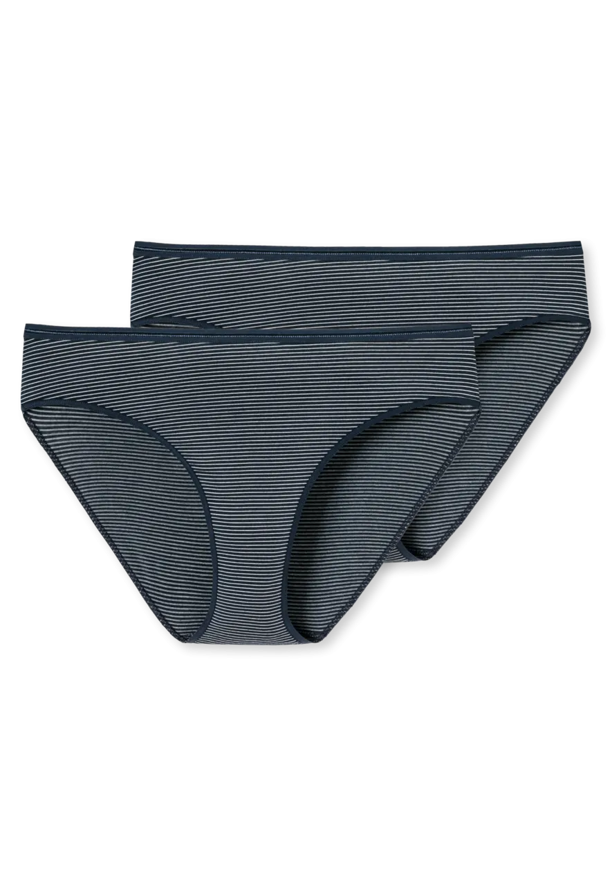 SCHIESSER MODAL ESSENTIALS SLIP (2PACK), DAMES TAISLIP NACHTBLAUW