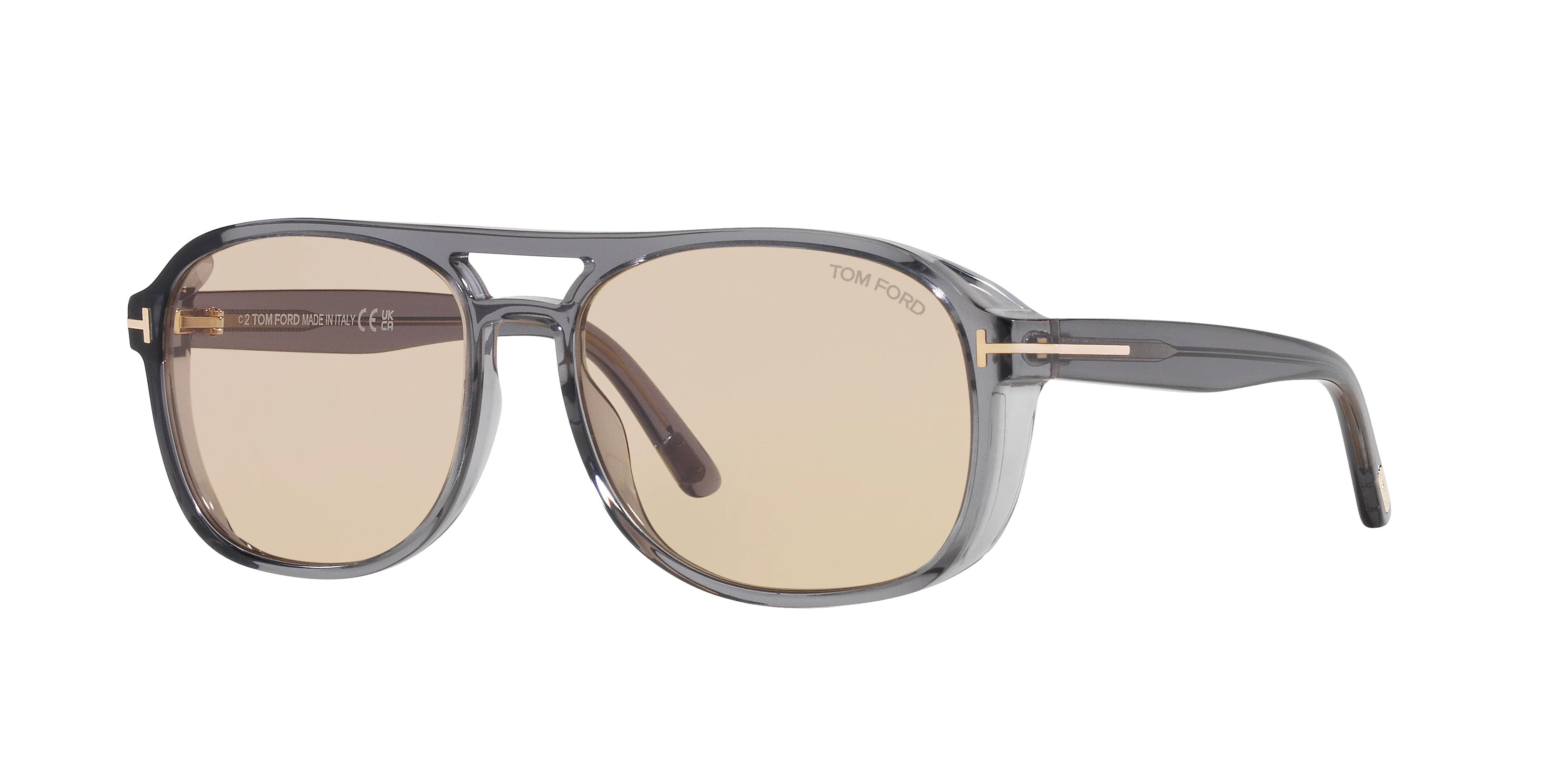 TOM FORD ROSCO XXL (58  16)  WITH BRUIN LENSES AND GRIJS FRAME
