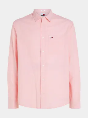 Tommy Jeans Casual hemd lange mouw roze reg linen blend dm0dm18962/tic