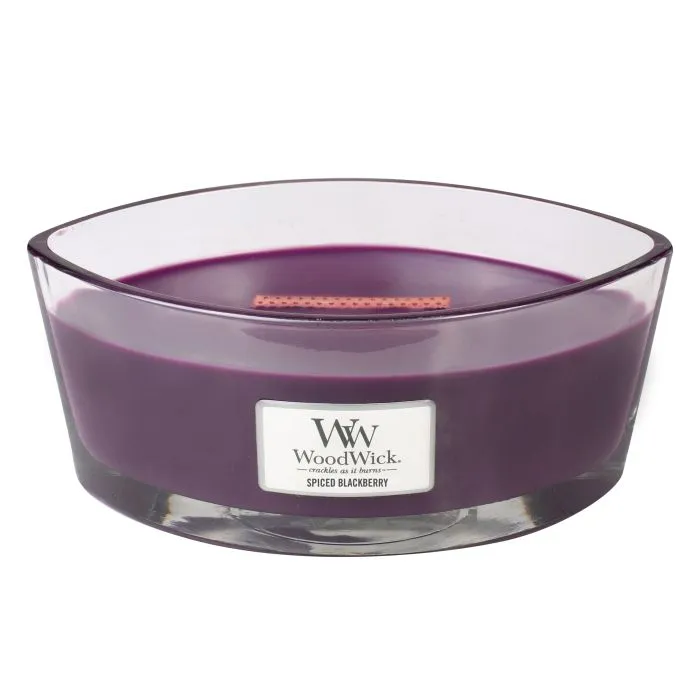 WOODWICK GEURKAARS SPICED BLACKBERRY ELLIPSE CANDLE